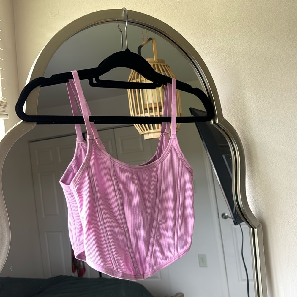 Baby Pink Corset Tank Top